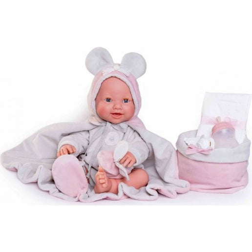 Antonio Juan 50392 Mia pislogó és pisilő realisztikus baba csecsemő teljesen vinil testtel 42 cm