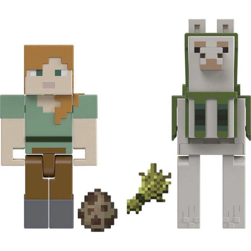 Minecraft figura duplacsomag Alex és Láma 8 cm