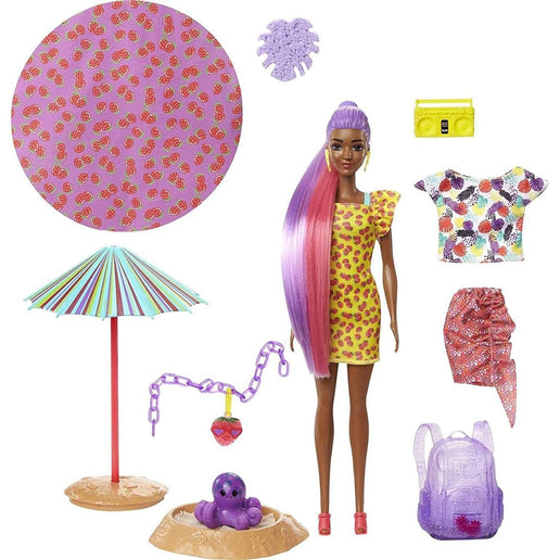 Barbie Color Reveal baba Hab tele szórakozással Eper GTR91