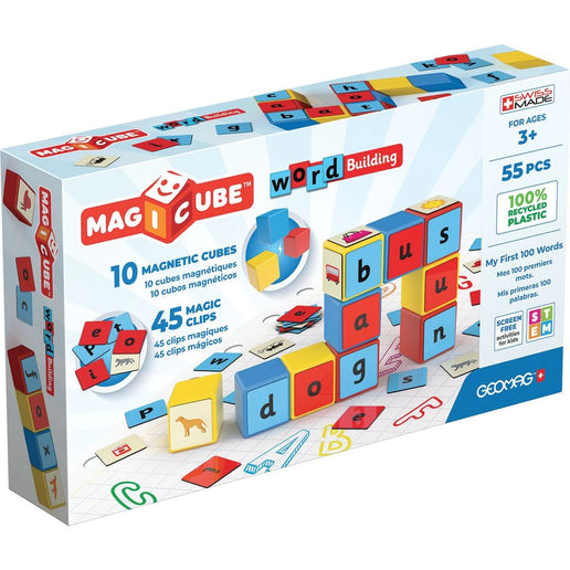 Geomag Magicube Szóépítés újrahasznosított klipek 55 darab