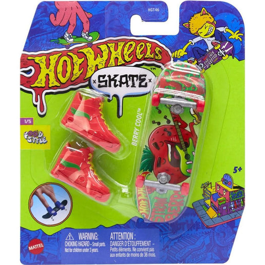 Hot Wheels ujjgördeszka és cipők 10,5 cm HGT46 Berry Cool