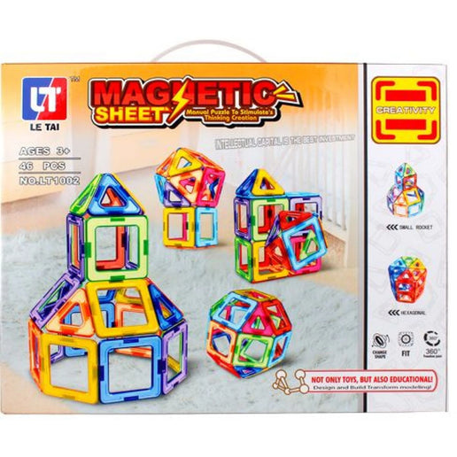 Mágneses építőjáték Magnetic Sheet 46 darabos